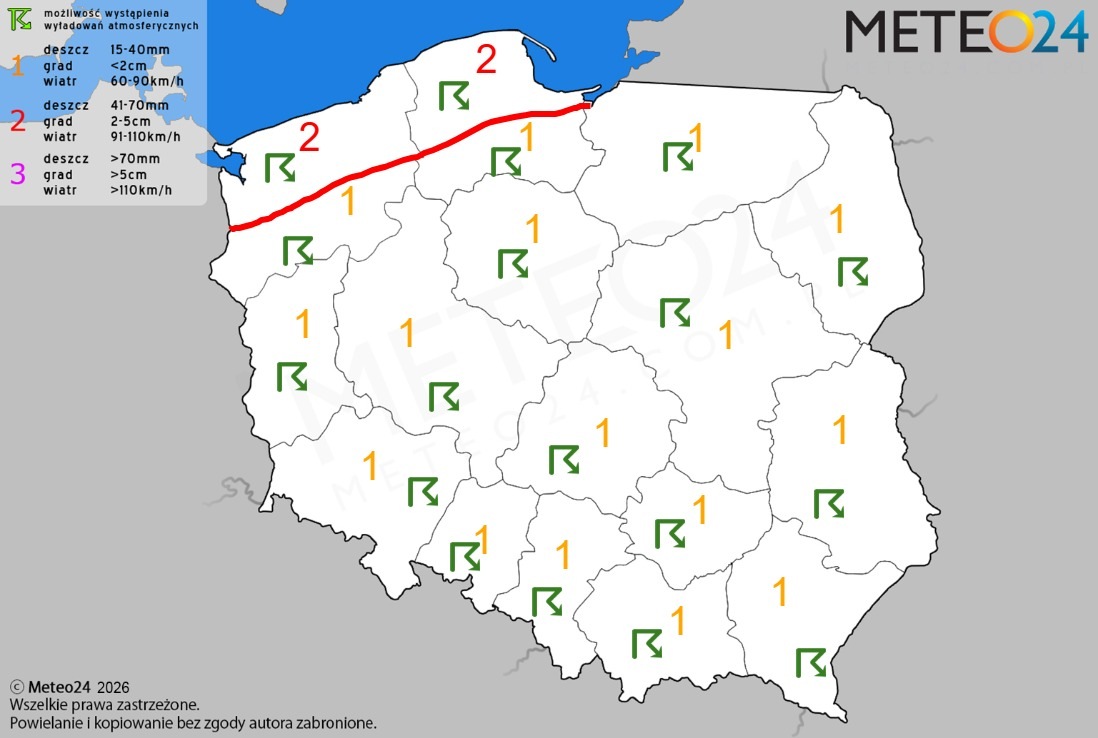 Mapa prognozy burzowej