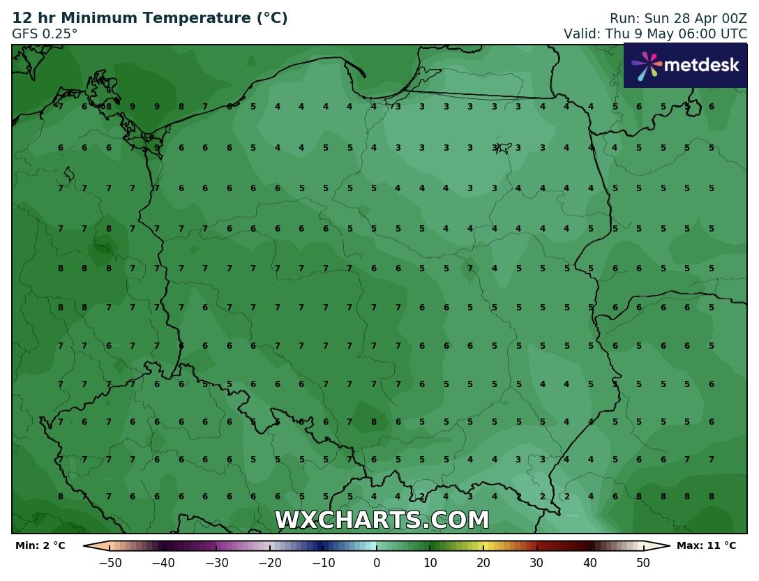 Źródło Danych - WXCHARTS.COM 