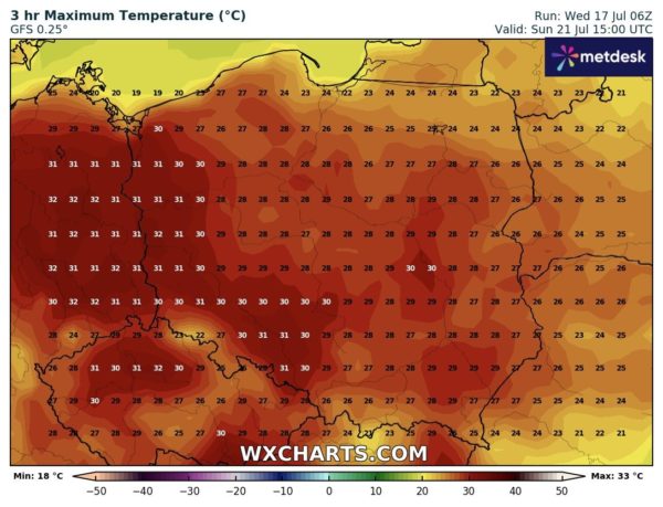 Źródło Danych - ( WXCHARTS.COM ) 