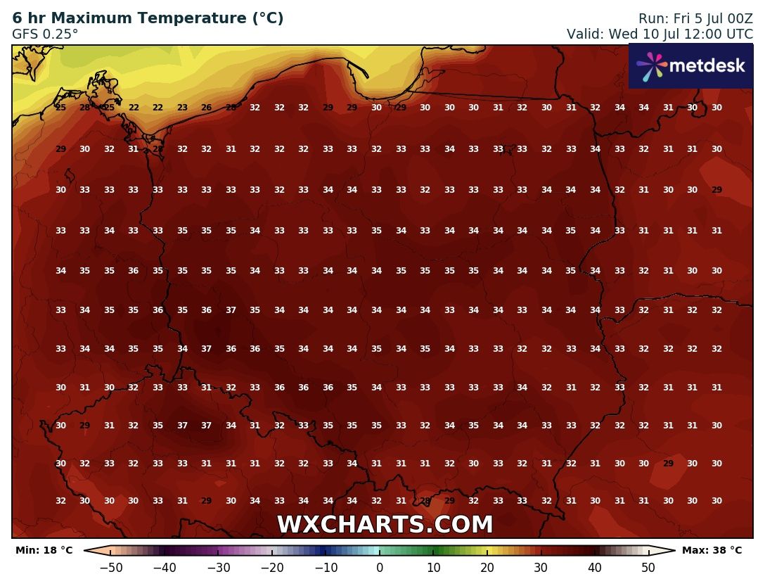 Źródło Danych - WXCHARTS.COM 