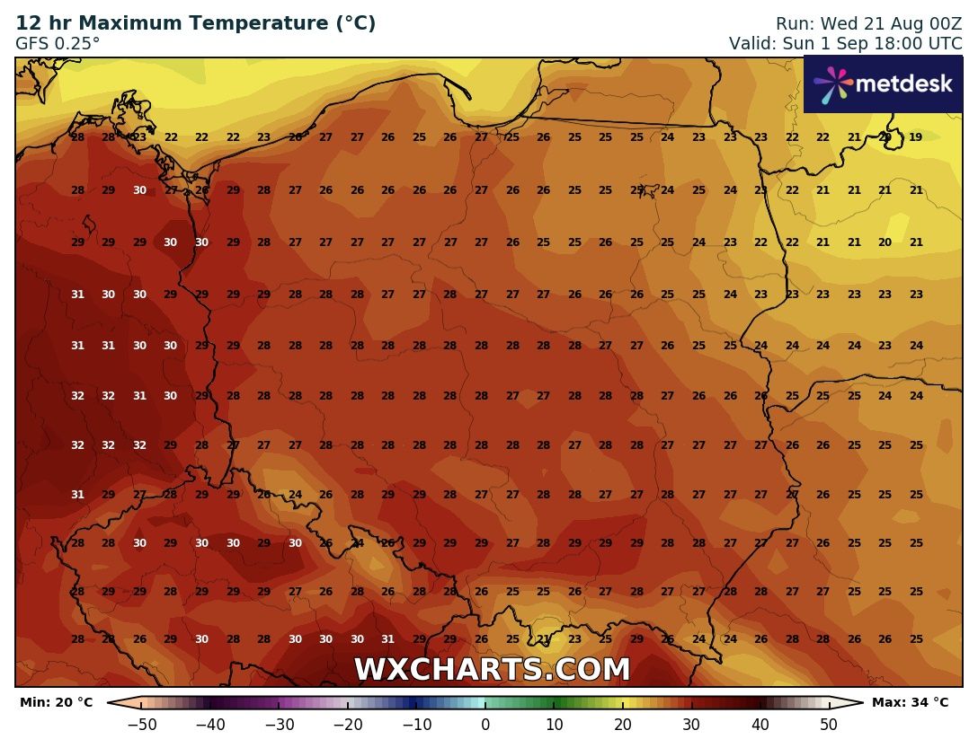 Źródło Danych - WXCHARTS.COM 