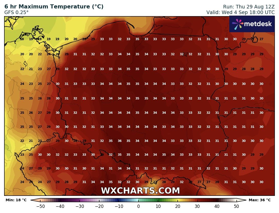 Źródło Danych - WXCHARTS.COM 