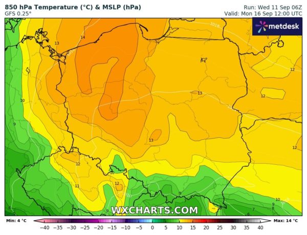 Źródło Danych - ( WXCHARTS.COM )