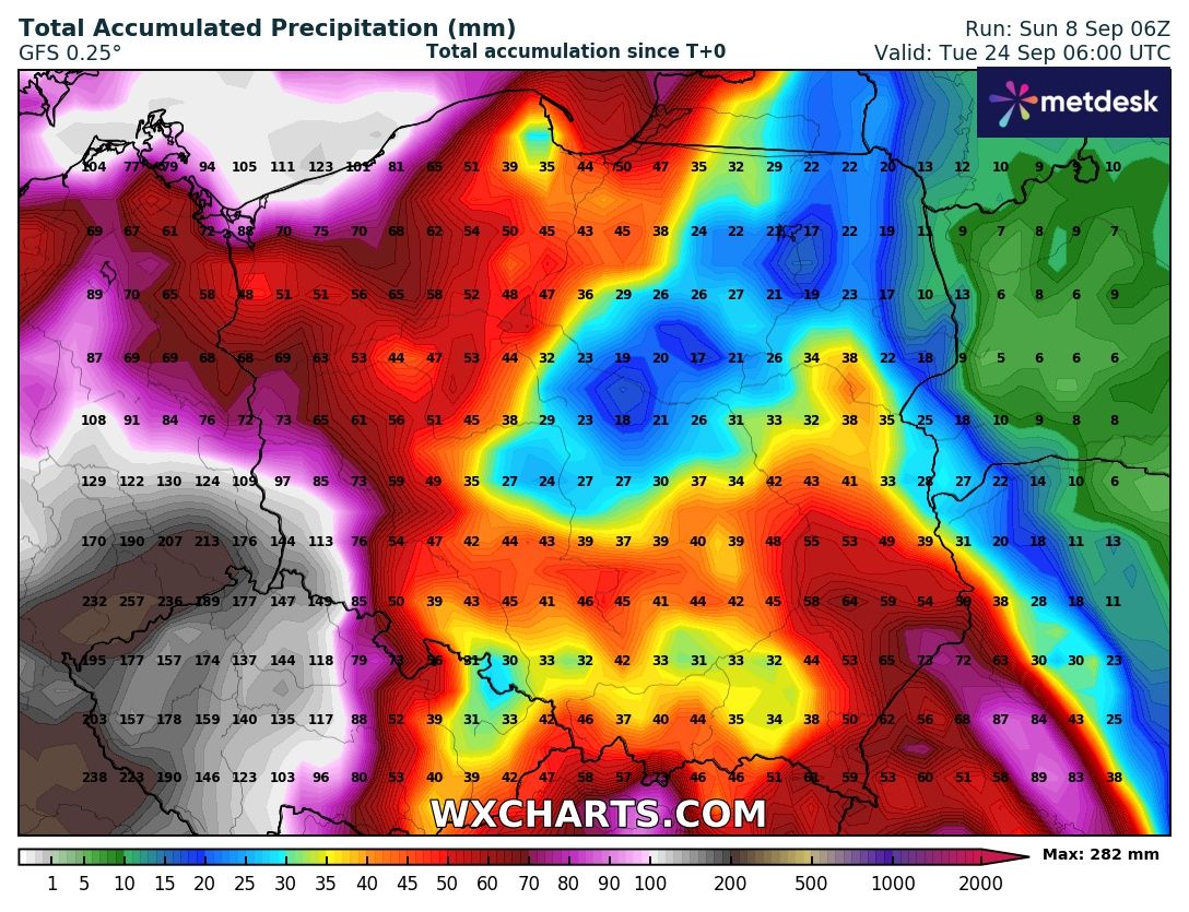 Źródło Danych - WXCHARTS.COM 