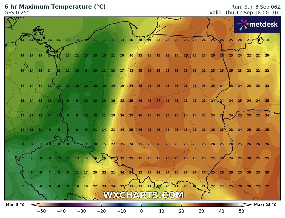 Źródło Danych - WXCHARTS.COM 