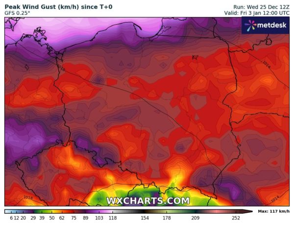 Źródło Danych - ( WXCHARTS.COM )