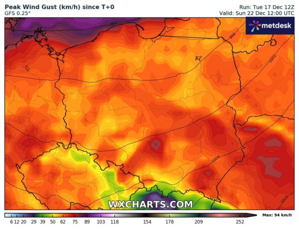 Źródło Danych - ( WXCHARTS.COM ) 