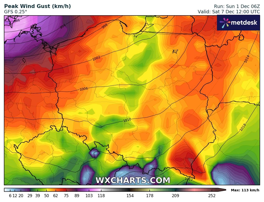 Źródło Danych - WXCHARTS.COM 