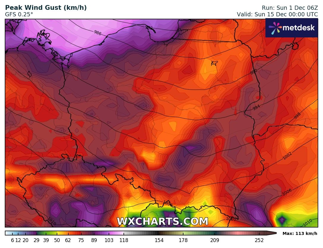 Źródło Danych - WXCHARTS.COM 