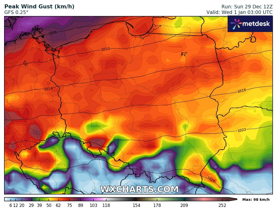 Źródło Danych -WXCHARTS.COM 