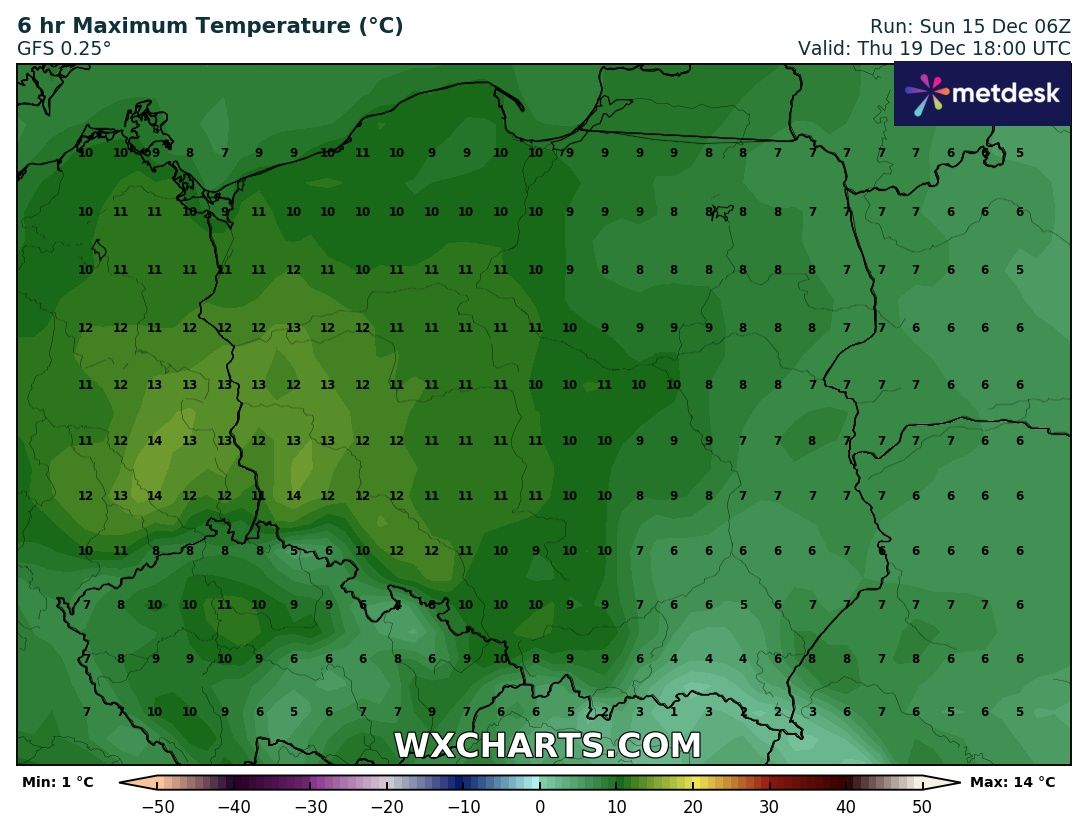 Źródło Danych - WXCHARTS.COM 