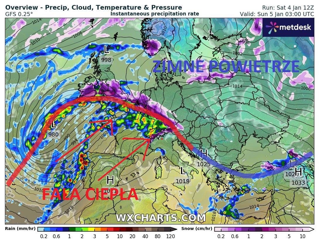 Źródło Danych - WXCHARTS. COM 