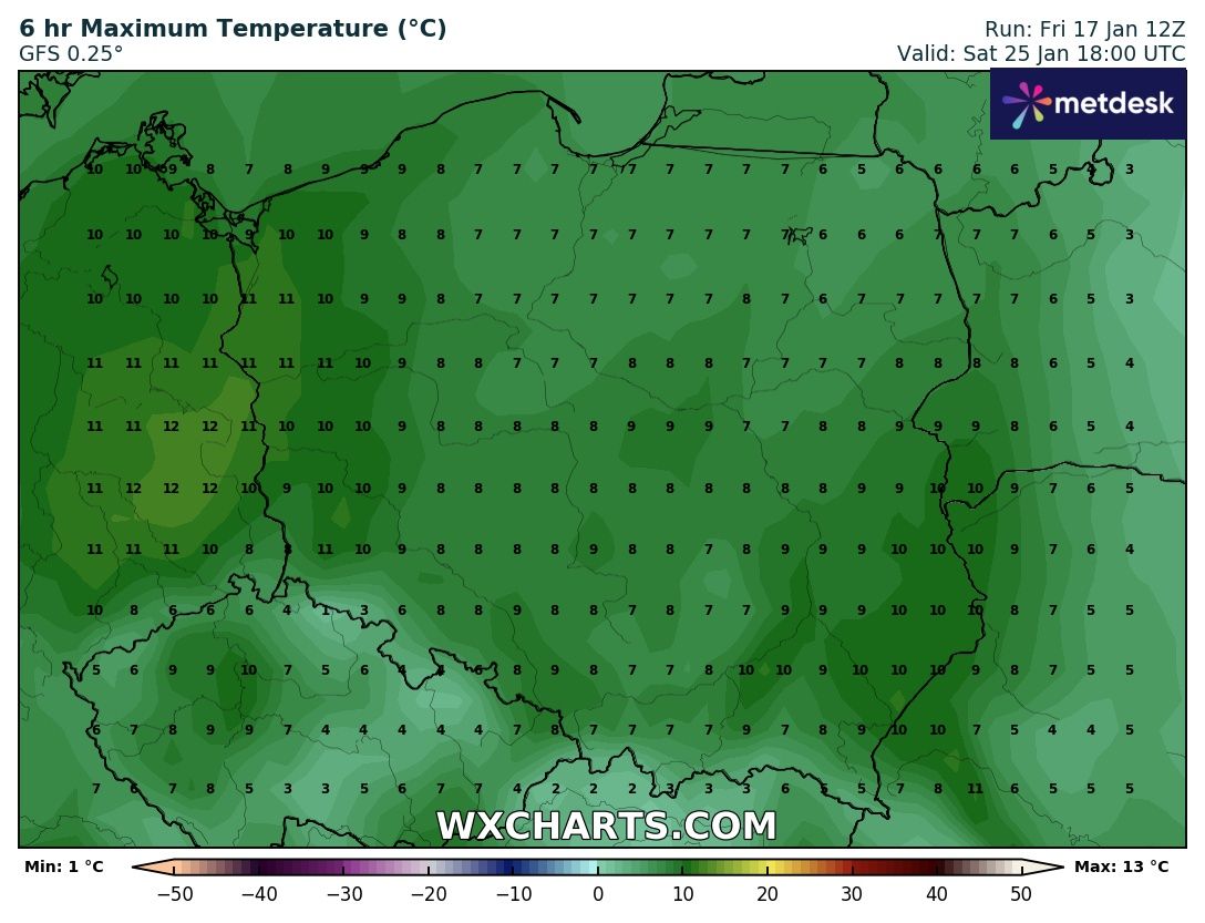 Źródło Danych - WXCHARTS.COM 