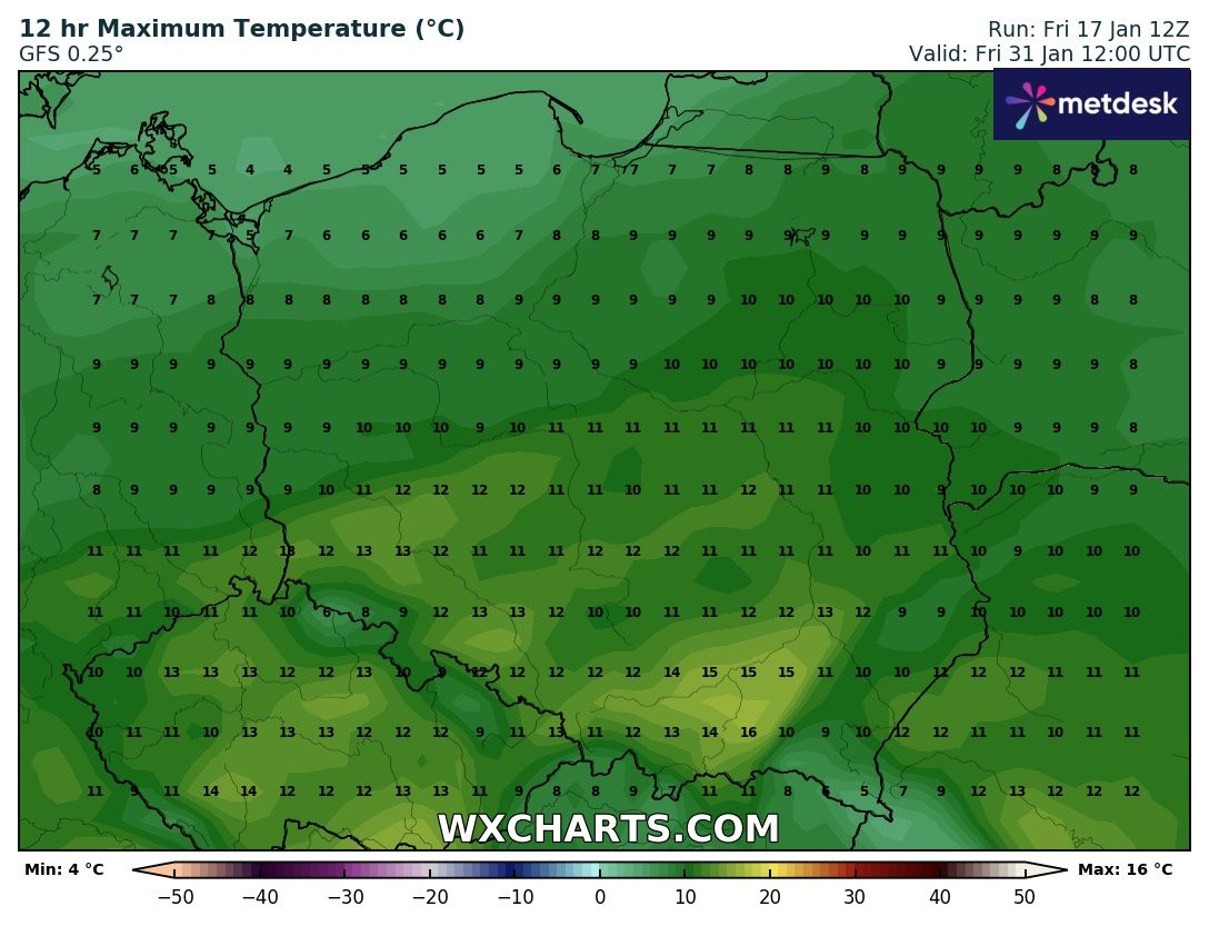 Źródło Danych - WXCHARTS.COM 