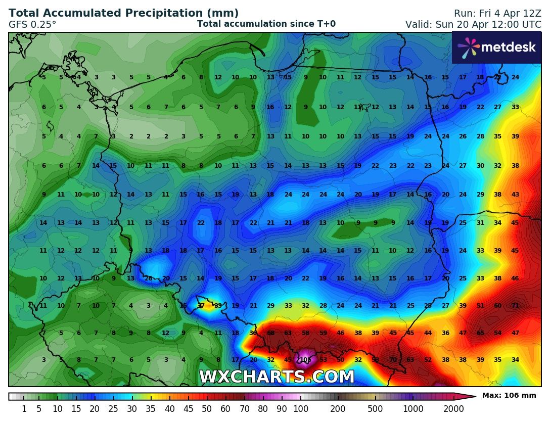 Źródło Danych - WXCHARTS.COM 