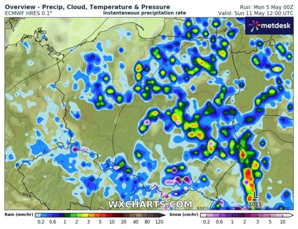 Źródło Danych - WXCHARTS.COM 