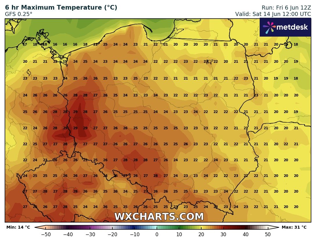 Źródło Danych - WXCHARTS.COM 