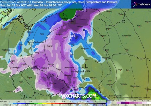 Źródło Danych - WXCHARTS.COM 