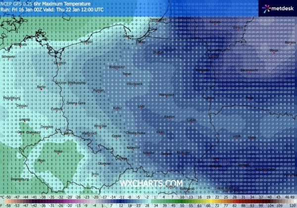 Źródło Danych - ( WXCHARTS.COM )