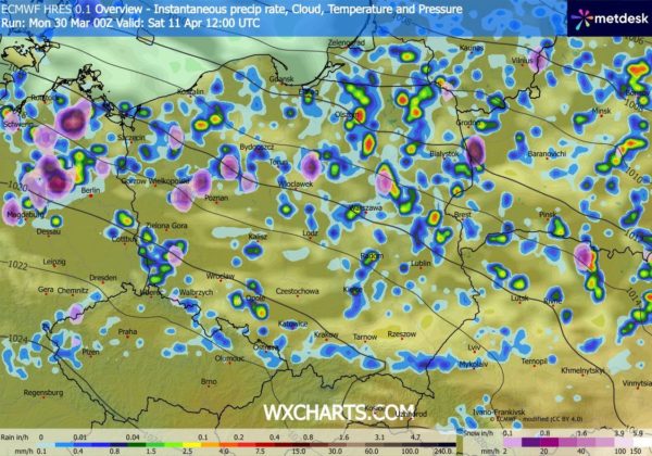 Źródło Danych - WXCHARTS.COM 