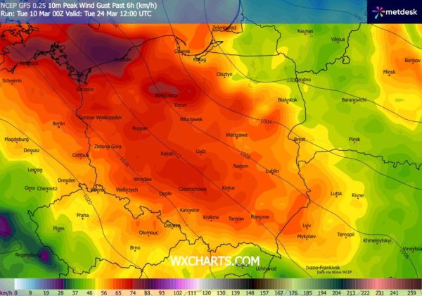 Źródło Danych - WXCHARTS.COM 