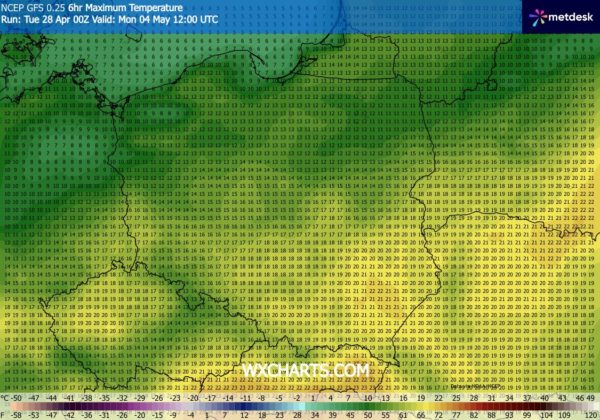 Źródło Danych - WXCHARTS.COM 