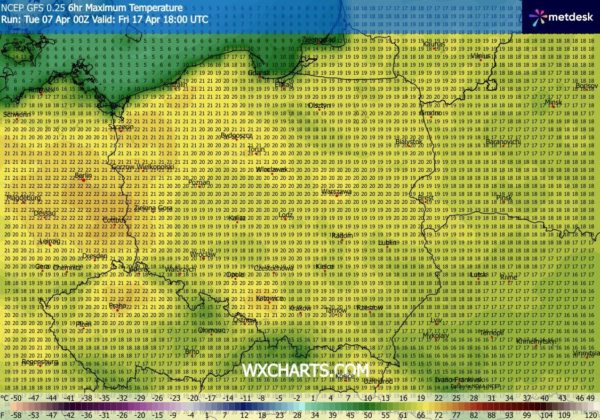 Źródło Danych - WXCHARTS.COM 