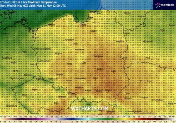 Źródło Danych - WXCHARTS.COM 