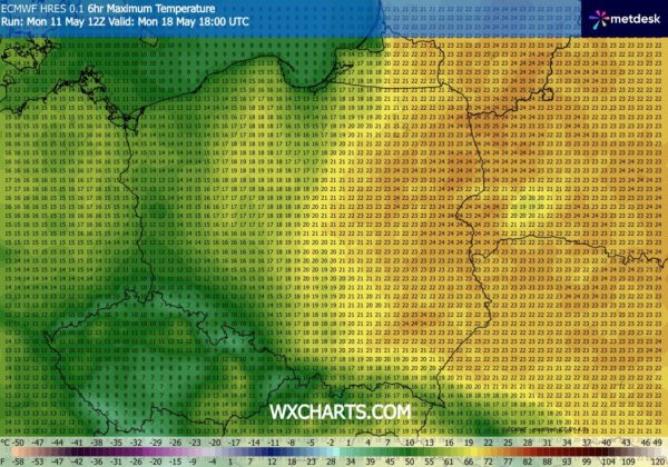 Źródło Danych ( WXCHARTS.COM ) 